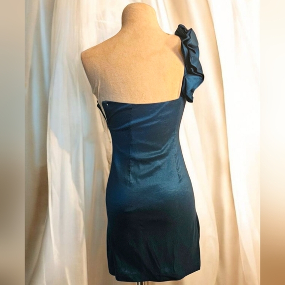 Source Unknown One-Shoulder Navy Dress - Picture 3 of 8